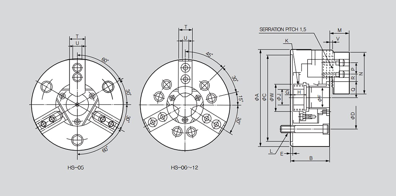 Power Chuck - 8" Hydraulic Chuck - Samchully